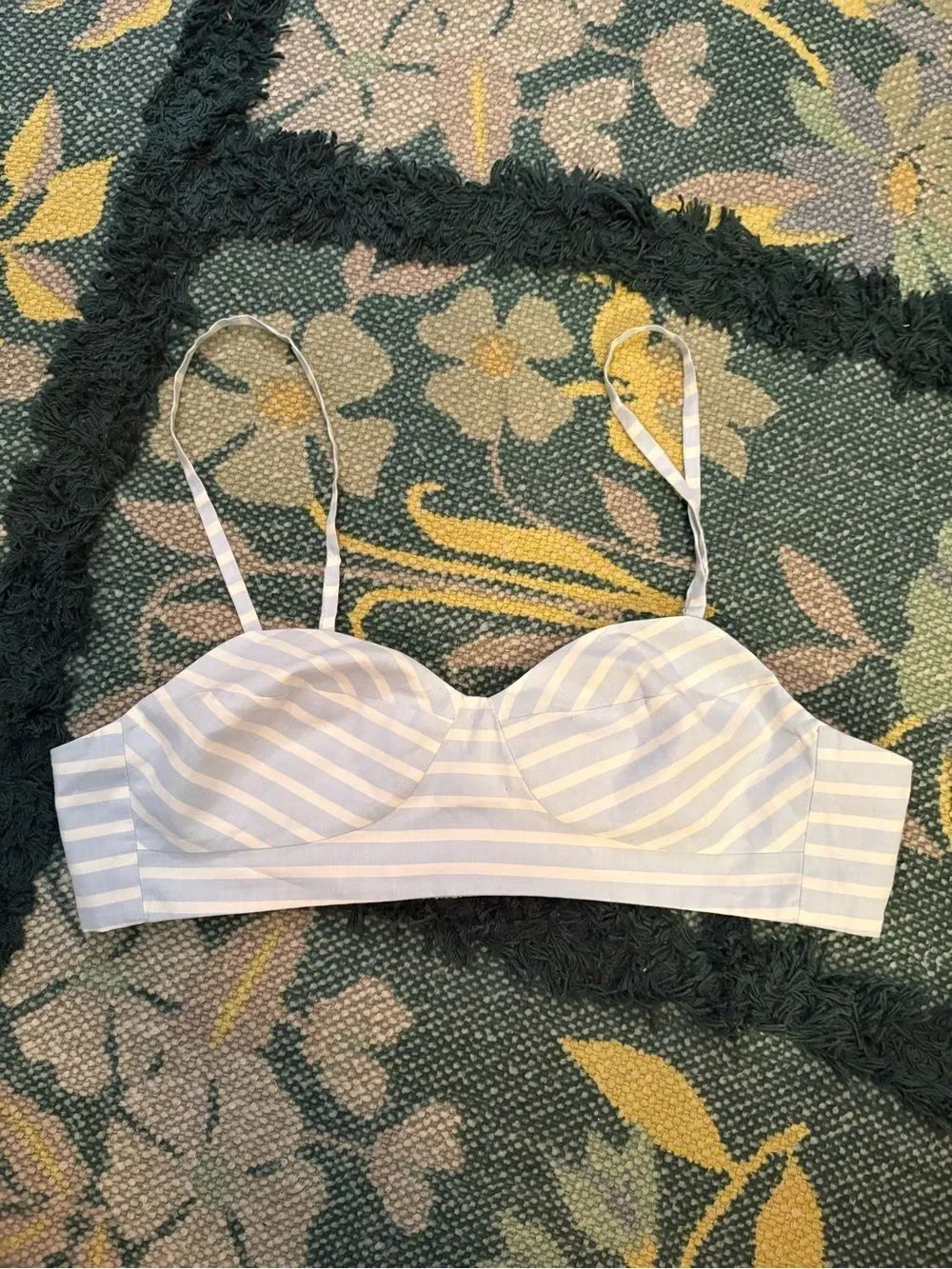 NWOT Mare Mare X Anthropologie Striped Buttondown Bralette Small